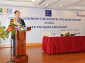 Ông Nguyễn Thế Lam - Tổng giám đốc CEO Phú Quốc phát biểu trong lễ ký kết